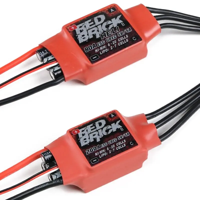1Pcs Red Brick Esc 50A/70A/80A/100A/125A/200A Brushless Esc Electronic Speed Controller 5V/3A 5V/5A Bec For Fpv Multicopter 1