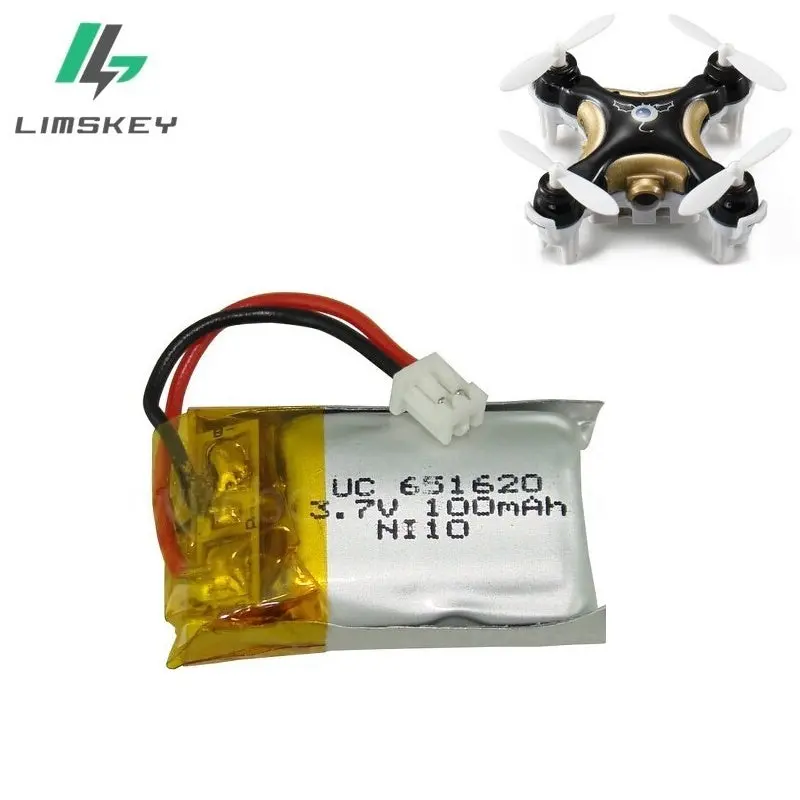 1S 3.7V 100Mah Lipo Battery For Cheerson Cx10 Cx-10 Cx-10A Rc Quadcopter Spare Parts 3.7V 100Mah Li-Po Battery 1.25Mm Plug 1Pcs 1