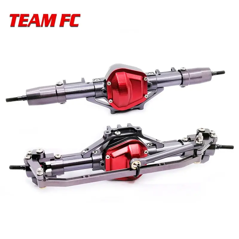 1Set 1/10 Rc Car Complete Alloy Cnc Metal Front And Rear Axle With Arm Cnc Machined For 1:10 Rc Crawler Axial Scx10 Rc4wd S242 1