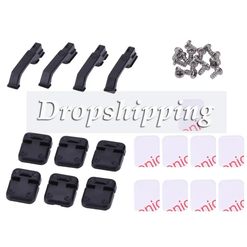 1Set Black Plastic Climbing Car Door Hinges & Door Handles For 1:10 Rc Crawler For Traxxas Trx4 Baby Toy Car Props For Kidsr 1