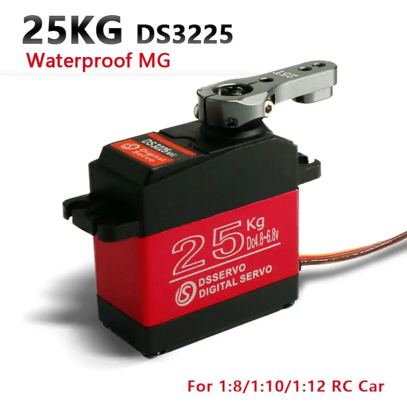 1X Rc Servo 25Kg Ds3225 Core Or Coreless Digital Servo Waterproof Servo Full Metal Gear Baja Servo For Baja Cars And Rc Cars 1