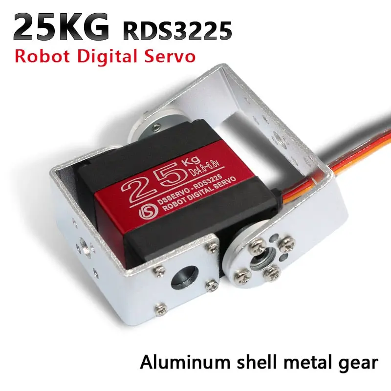 1X Robot Servo 25Kg Rds3225 Metal Gear Digital Servo Arduino Servo With Long And Short Straight U Mouting 1