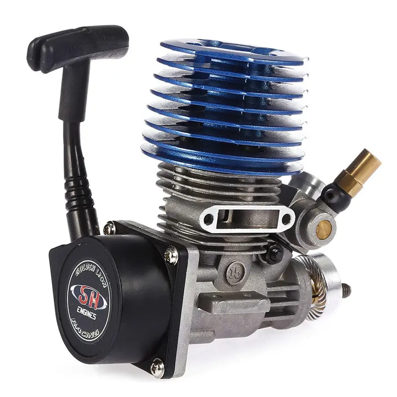 2.49Cc 15 Side Metal Exhaust Hand Pull Starter Engine For 1/8 1/10 Rc Car Parts 1