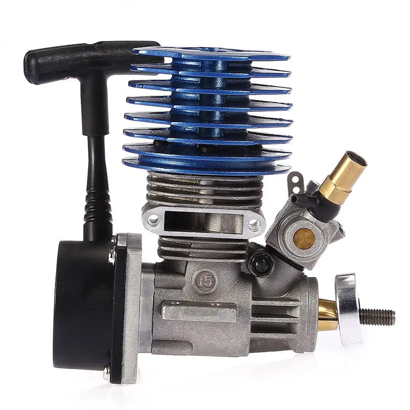 2.49Cc 15 Side Metal Exhaust Hand Pull Starter Engine For 1/8 1/10 Rc Car Parts 2