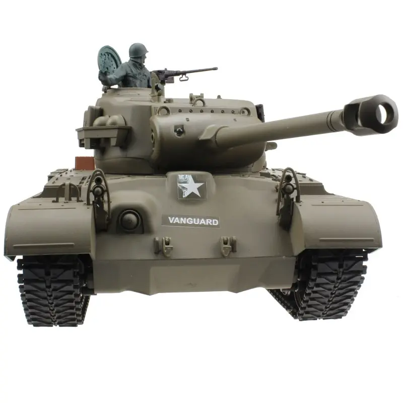 2.4G 1/16 Us Snow Leopard Pershing M26 Radio Control Tank Shooting Smoking Sounding Effect World War Ii Tank Rc Model Gift Toy 1
