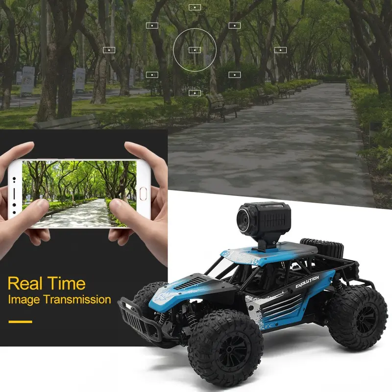 2.4G High Speed Remote Control Electric Car Drive Toy Vehicle Mobile Phone Wifi Link Control With Camera Birthday Gifts Tslm1 1