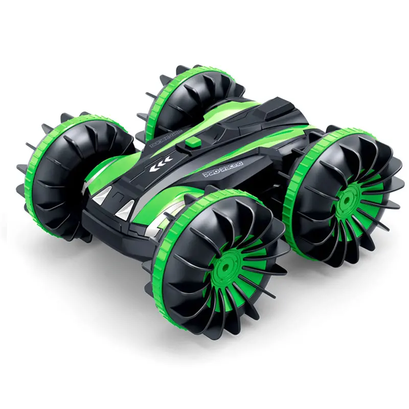 2.4Ghz 4Wd 1:18 Waterproof 360 Degree Spins Double-Sided Stunt Rotatable Rc Car Off Road Gift Vehicle Amphibious Boat Birthday 1