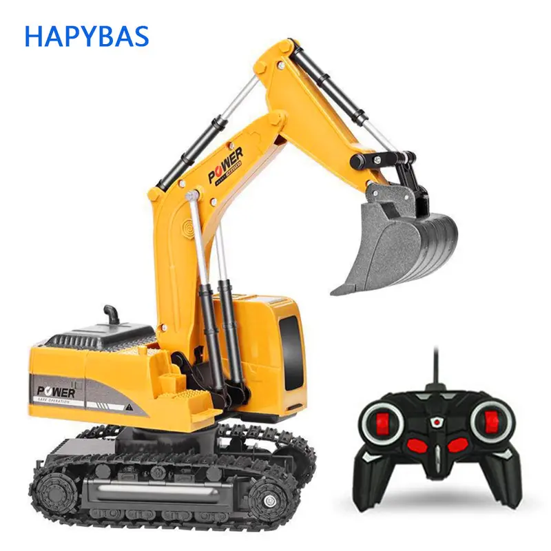 2.4Ghz 6 Channel 1:24 Rc Excavator Toy Rc Engineering Car Alloy And Plastic Excavator Rtr For Kids Christmas Gift 1
