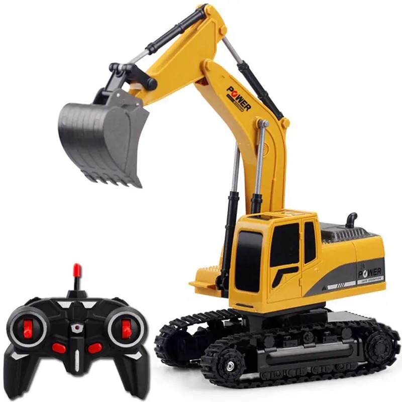 2.4Ghz 6Ch 1:24 Rc Excavator Mini Rc Truck Rechargeable Simulated Excavator Gift Toy For Kids 2