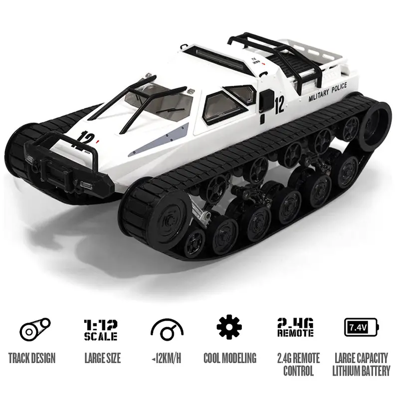 2.4Ghz Electric Caterpillar Rc Tank 360 Degree Rotating Remote Control Tank Panzer Armored Toys 1/12 1