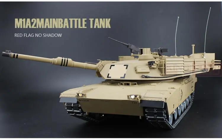 2.4Ghz Rc Tank Heng Long 1/16 Us M1a2 U.S. Army Main Battle Tank Abrams Tusk Tank Ultimate Metal Version Metal Gear Tracks Sound 1