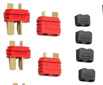 2/5/10 Pairs Amass Upgrated Sheathed T Plug Connectors Dean Style With Protection Cover For Rc Battery Esc Motor Controller 1