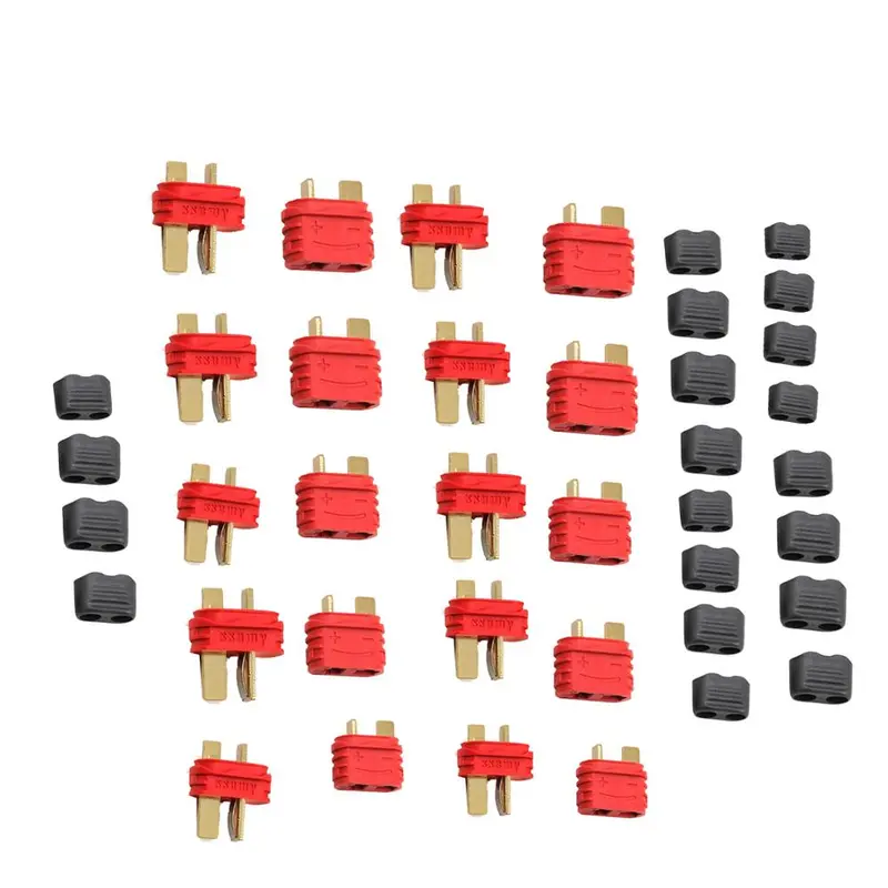 2/5/10 Pairs Amass Upgrated Sheathed T Plug Connectors Dean Style With Protection Cover For Rc Battery Esc Motor Controller 3