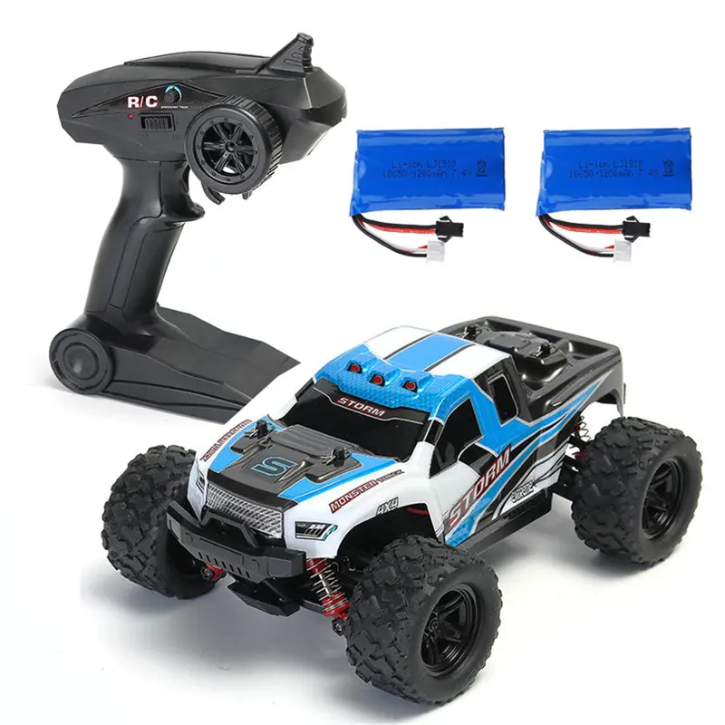 2 Batteries Version Hs 18301/18302 1/18 2.4G 4Wd Big Foot Rc Car Off-Road Vehicle Rtr Toys 1