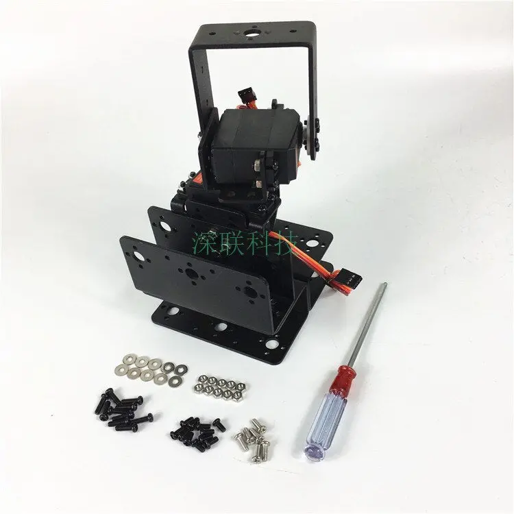 2 Degree Of Freedom Base Pan Tilt Steering Gear Bracket With Mg996 Steering Gearpedestal Mechanical Arm 1