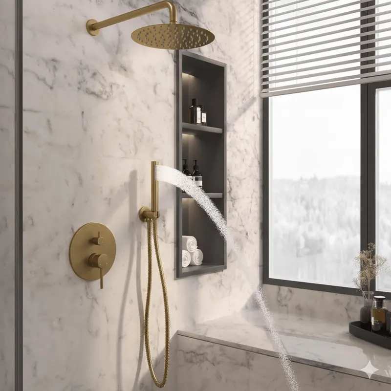 2 Functions Shower Faucet Set 10" G111362 1