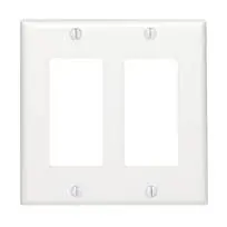 2 Gang Decora White Wall Plate 1