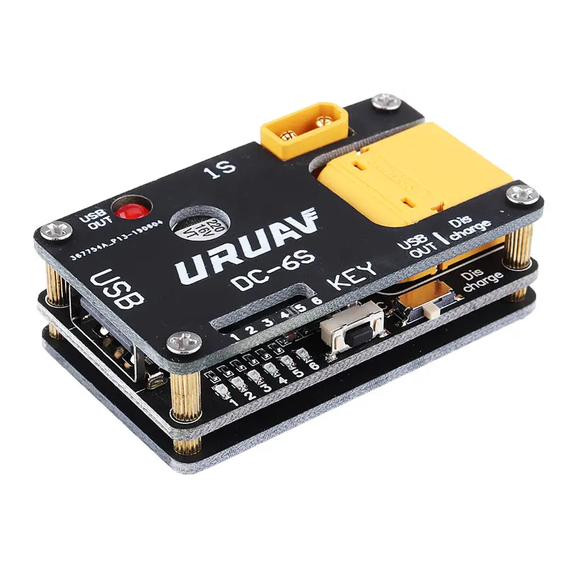 2 In 1 Uruav Dc-6S 5-12V Battery Charger Discharger Xt60/30/Ph2.0 Plug Usb Output For 1-6S Battery Mobile Phone Quick Charge Ts80 Soldering Iron 1