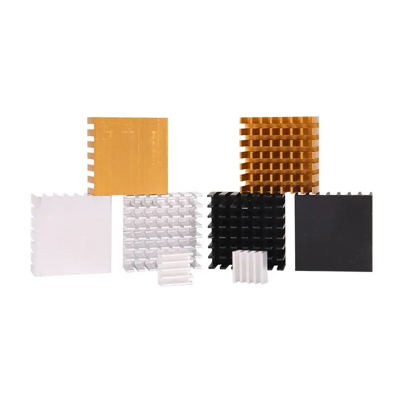 2 Pcs Aluminum Alloy Heat Sink 28*28*11Mm Cooling Chip With Ultra-Thin Sticker For Rc Esc Servo Motor Uav Fpv Transmitter Vtx Tv 1
