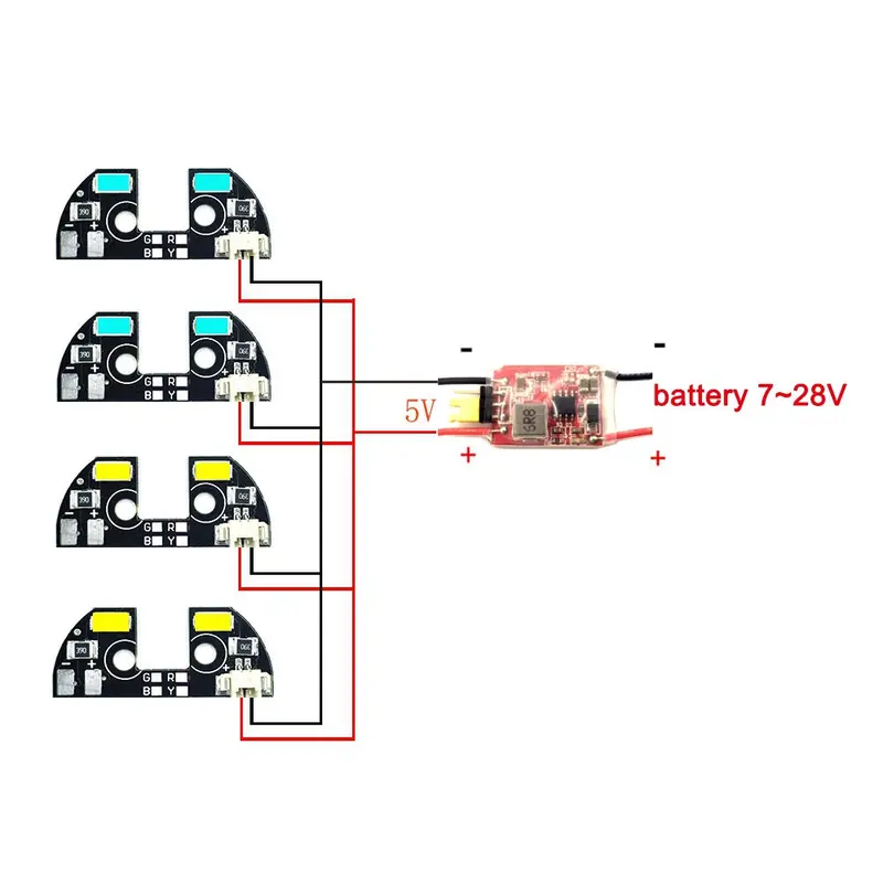 2 Pcs Flash Direction Led Night Avigational Light Controller Indicator For All Flight Controller F450 F330 4