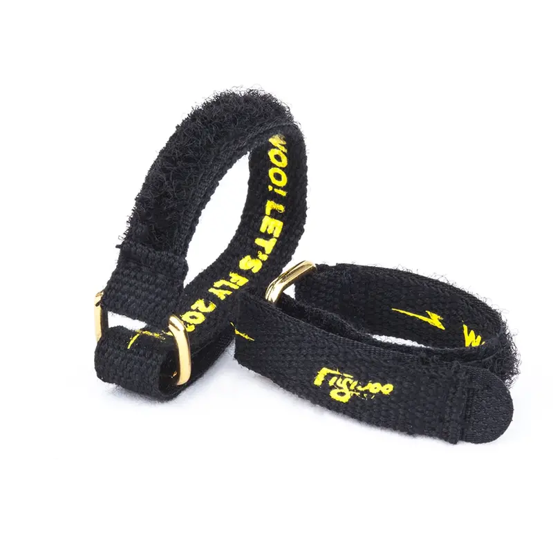 2 Pcs Flywoo 10X100mm / 10X150mm High-Strength Kevalar Battery Strap W/ Golden Buckle For Rc Drone 1