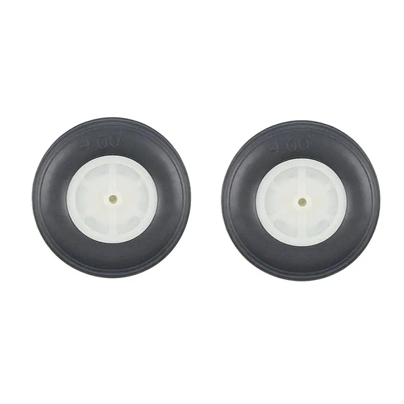 2 Pieces 101Mm Diameter Pu Simulation Wheel Wheels For Rc Airplane 1