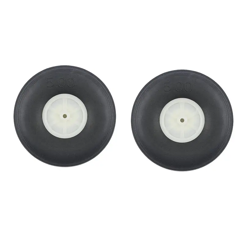 2 Pieces 128Mm Diameter Pu Simulation Wheel Wheels For Rc Airplane 1