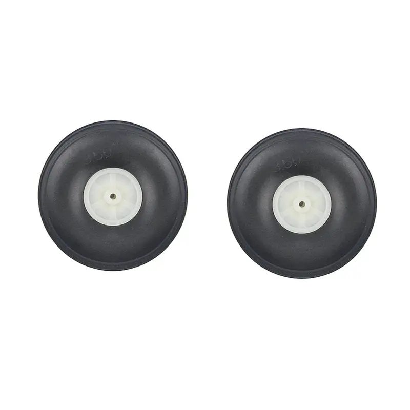 2 Pieces 89Mm Diameter Pu Simulation Wheel Wheels For Rc Airplane 1