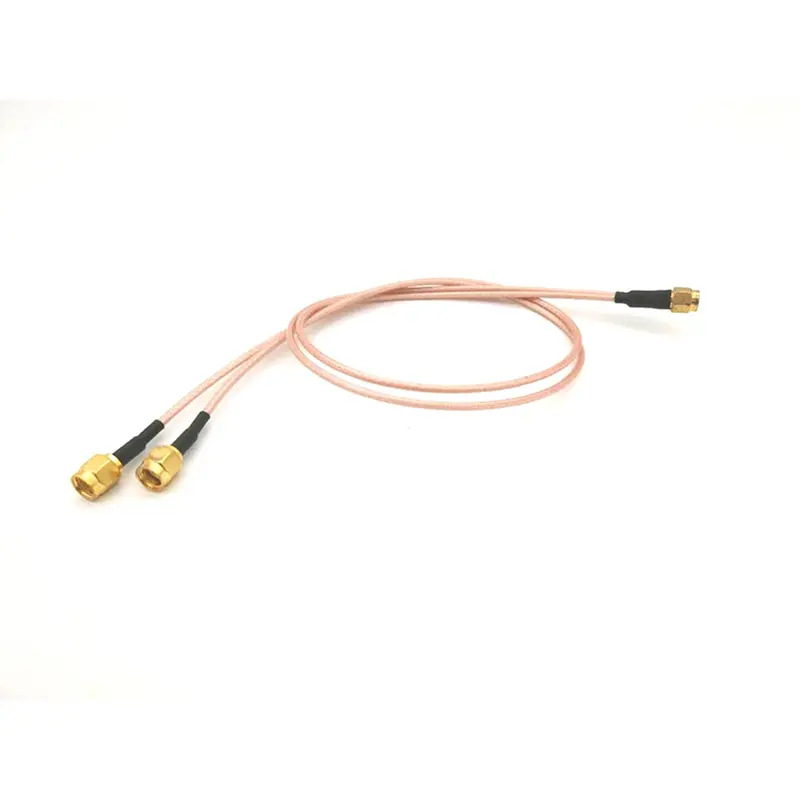 2 Rp-Sma Male To 1 Sma Male Extension Cord Antenna Adapter Cable For Signal Amplifier Rc Drone 1