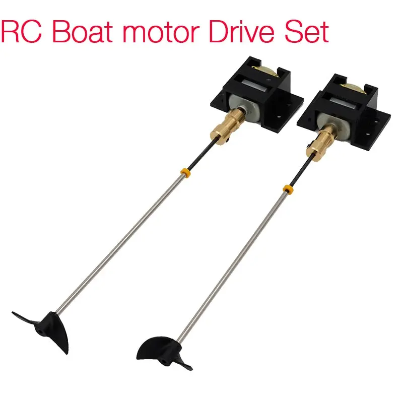 2 Sets Rc Boat Motor Drive Set 130 Motor+Motor Seat+Copper Coupling+15Cm Shaft+Propellers Kit For Diy Rc Model Boat Ship 1
