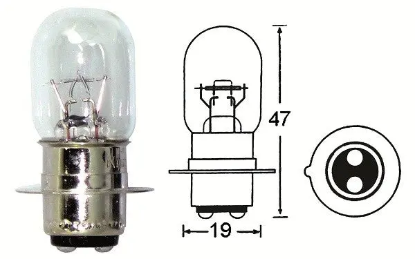 2 X Hl367 Headlight Bulb 1 Pin 12V 25/25W Px15d 1
