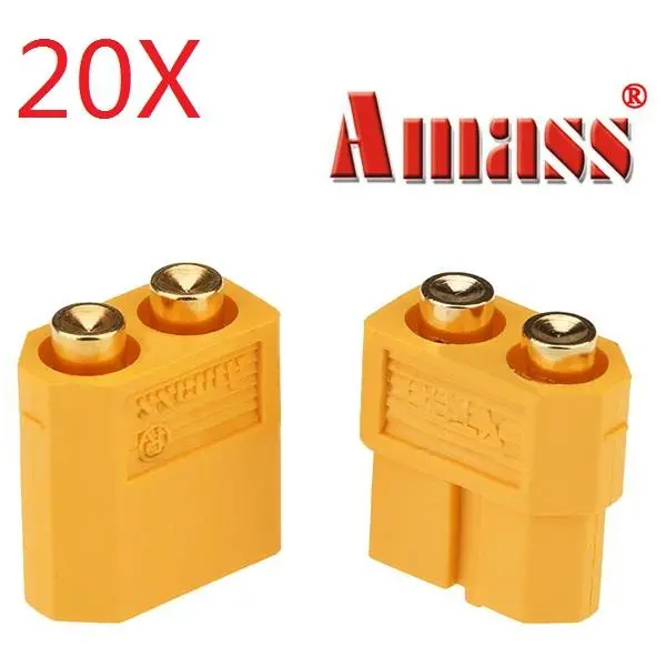 20 Pair Amass Pcb Dedicated Xt60-P Plug Connector Male & Female For Pcb Board 1