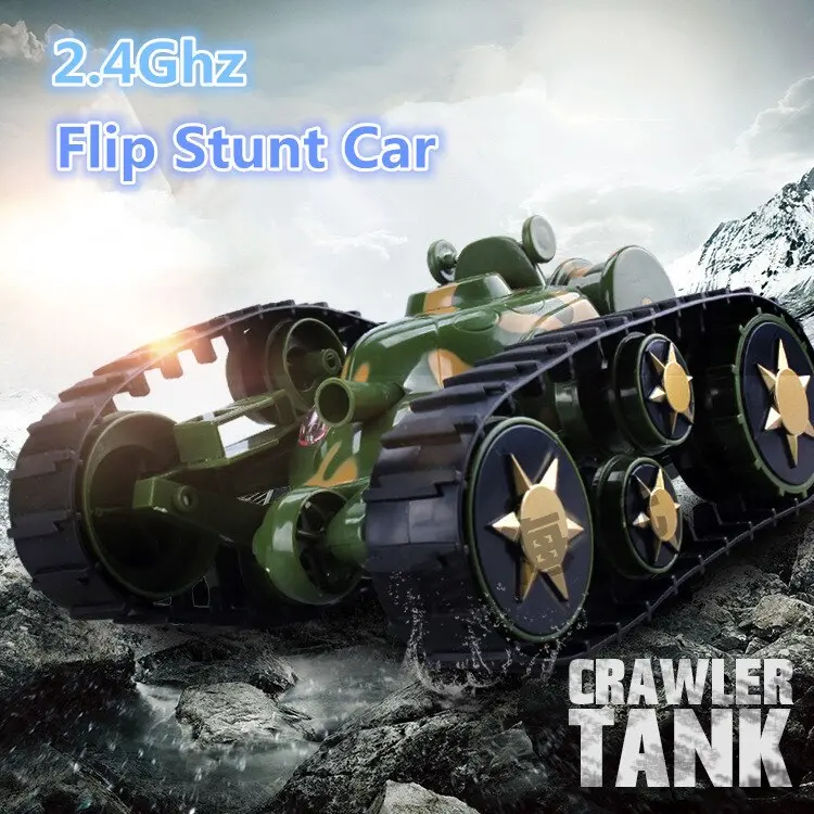 2017 Newest Children's Toy Car Space Rover 666-888 360 Degree Roll Stunt Dumpers One Key Rc Transform Tank Car Toy With Light 1