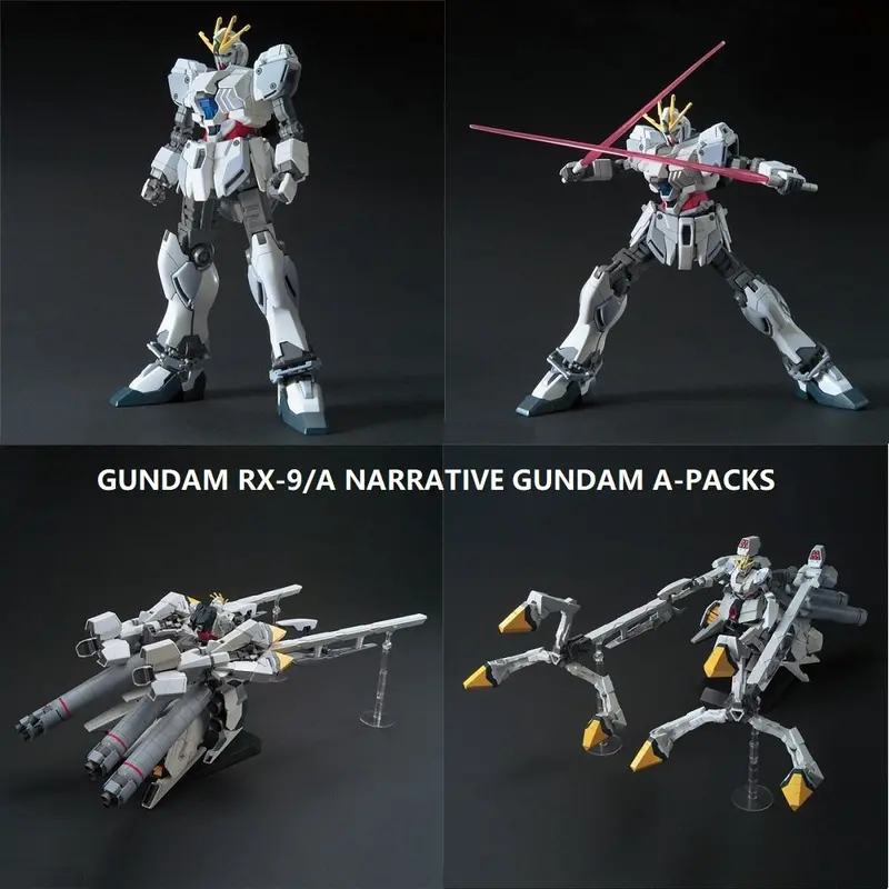 2018 Bandais Gundam Nt Model Hg 1/144 Unicorn Narrative A-Packs Gundam Nt Mobile Suit Kids Toys 1