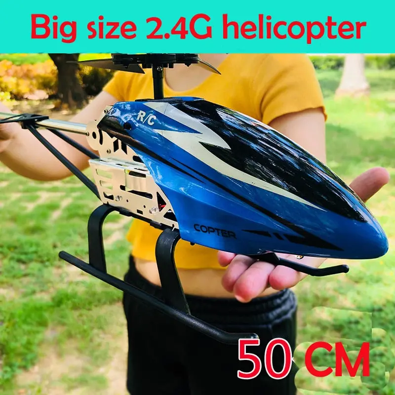 2019 New 3.5Ch Single Blade 50Cm Large Remote Control Metal Rc Helicopter With Gyro Rtf For Kids Outdoor Flying Toy 1