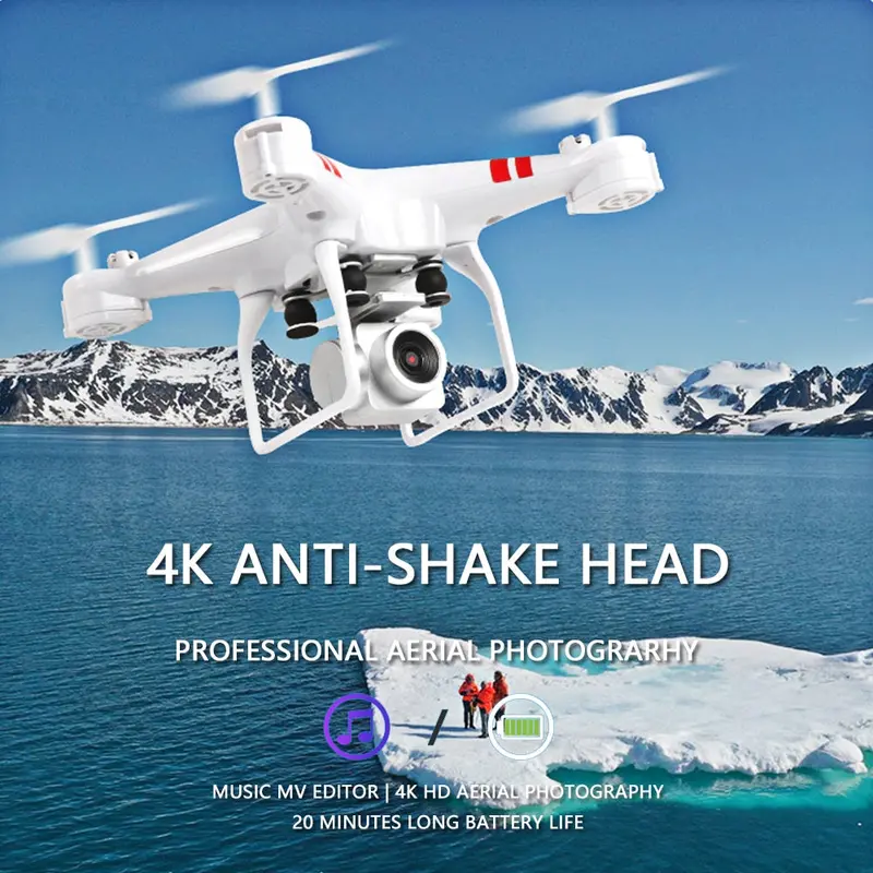 2019 New Drone 4K Camera Hd Wifi Transmission Fpv Drone Air Pressure Fixed Height Four-Axis Aircraft Rc Helicopter With Camera 1