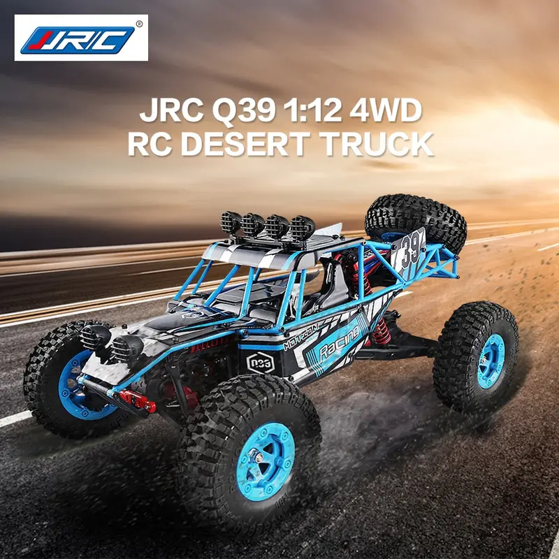 2019 New Jjrc Q39 1:12 4Wd Rc Desert Truck Rtr 35Km/H+ Fast Speed 1Kg High-Torque Servo 7.4V 1500Mah Lipo Battery F22485 1