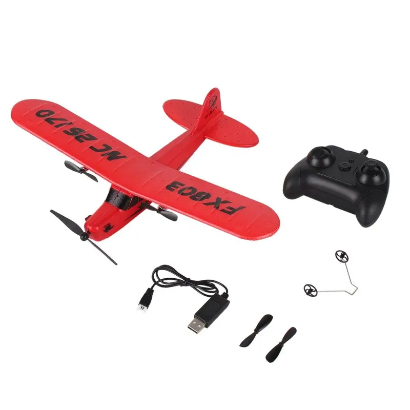2019 New Ocday Fx803 Remote Control Rc Plane Glider Aerodone Toy Children Audult 150M Foam Airplane Red Blue Battery Drones 1