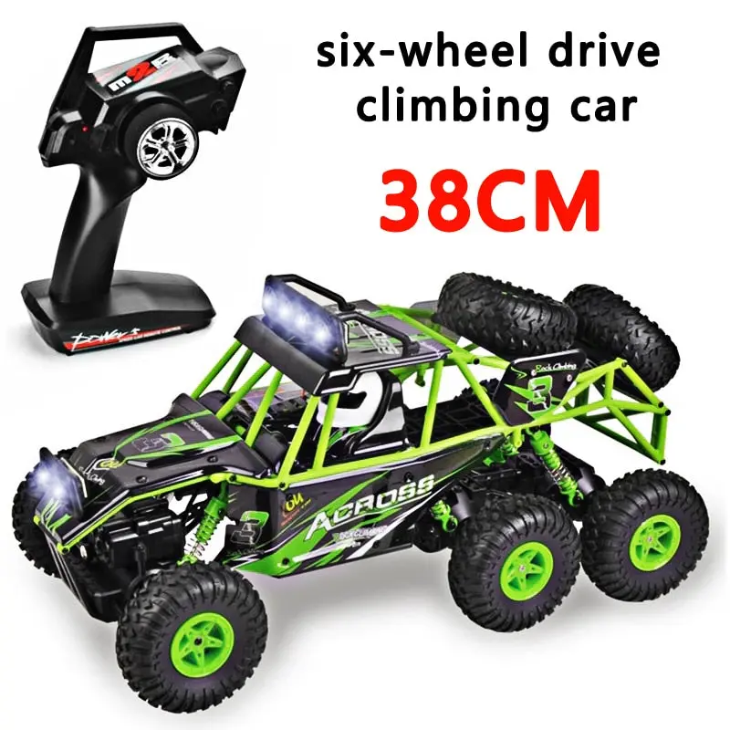 2019 The New Wltoys 18628 Rc Car 1:18 Six-Wheel Drive Climbing Car 2.4G Remote Control Big Foot Off-Road Vehicle Large Size 38Cm 1