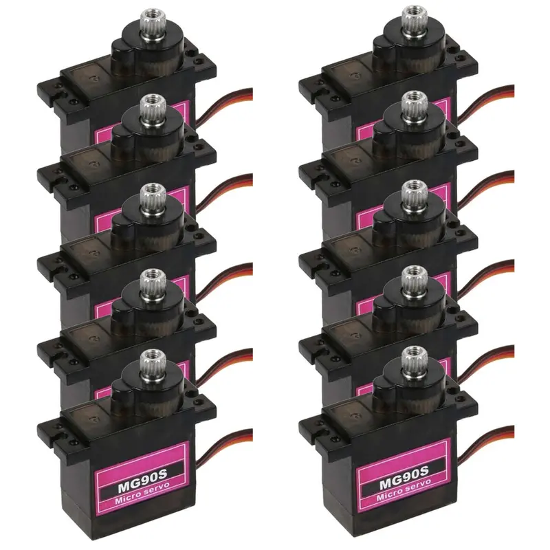 2019Car Boat Kids Toy Accessory 10Pcs Mg90s Micro Metal Gear High Speed 9G Servo For Rc Plane Helicopter Boat Car 4.8V- 6V 1