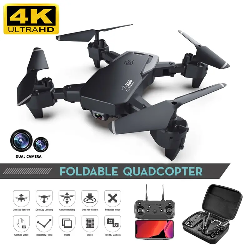 2020 New Drone 4K Hd Wide Angle Camera 1080P Wifi Fpv Drone Dual Camera Quadcopter Height Keep Drone Camera Dron Helicopter Toy 1