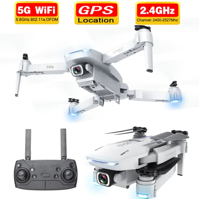 2020 New S162 Drone Gps 4K Hd 1080P 5G Wifi Fpv Quadcopter Flight 20 Minutes Rc Distance 500M Dron Smart Return Drones Pro Toys 1