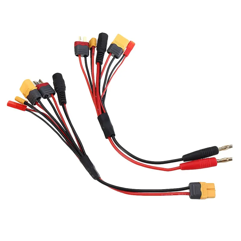 20Cm 20Awg 4.0Mm Banana Plug To Xt60 Xt30 Dc5.5 T Plug Charger Adapter Cable For Imax B6 Isdt Charger Rc Fpv Racing Drone 1