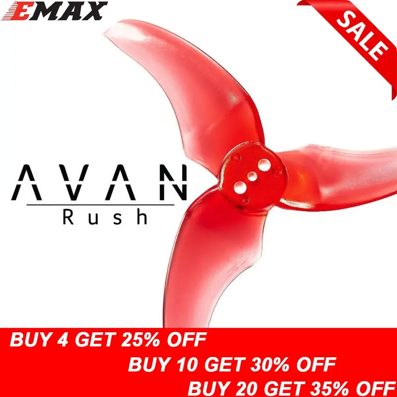 20Pcs/Lot Original Emax Avan Blur 2 Inch / 2.5 Inch Prop 10Cw+10Ccw Propellers For Emax Babyhawk R Race(R) (10 Pair) 1