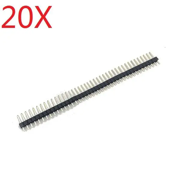 20X 40 Pin Male 2.54Mm Spacing Single Row 1