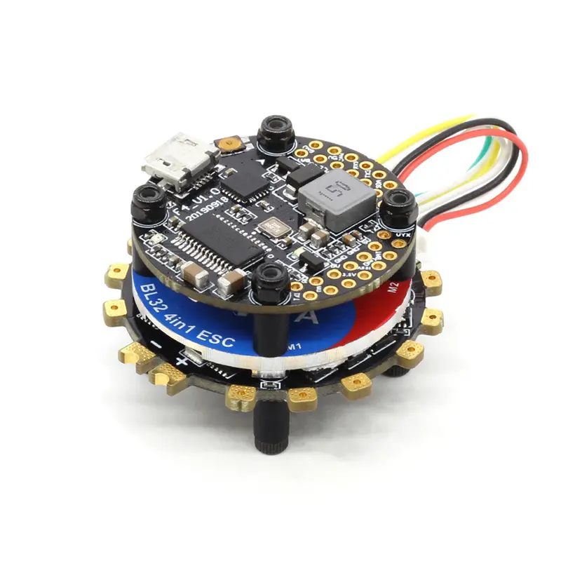 20X20mm Racerstar Taichi Round Stack F4 Osd 2-6S Flight Controller Aio Bec & 40A Bl_32 4In1 Esc For Rc Drone 1