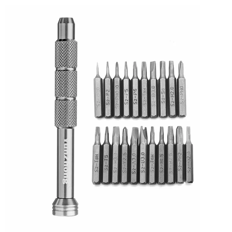 22 In 1 Multi-Purpose Precision Screwdriver Set Aluminium S2 Steel Repair Tools For Iphone Laptop Rc 1