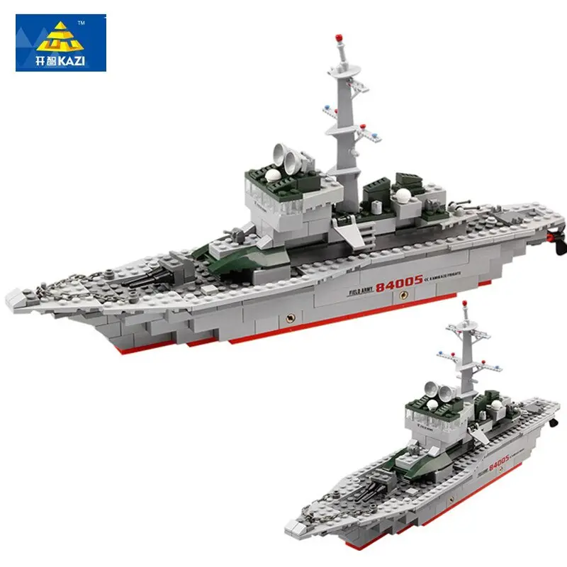 228Pcs Cruiser Army Military Frigate Building Blocks Battle War Ship Bricks Navy Vessel Boat Educational Toys For Boys 1