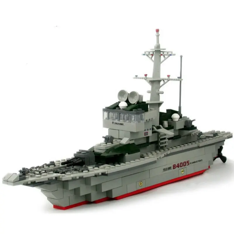 228Pcs/Set Cruiser Building Block Brick Army Military Ship Model Battle War Ship Navy Vessel Boat Toy Equipment Technic Designe 1