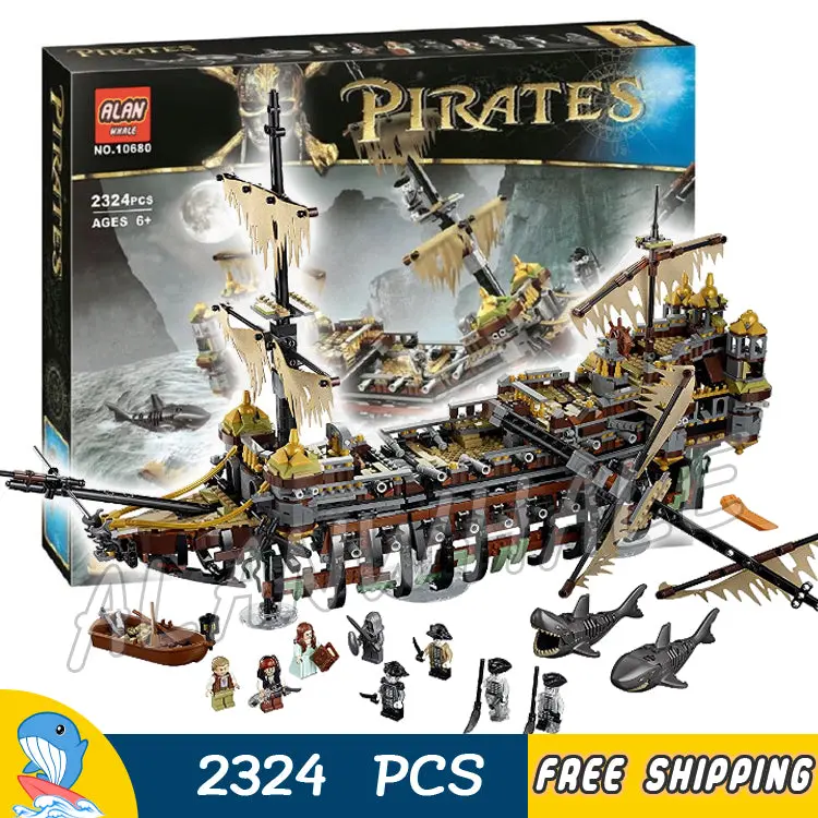 2324Pcs Battle Ship Pirates Of The Caribbean Silent Mary Flagship 10680 Model Building Blocks Bricks Toys Compatible With Lego 1